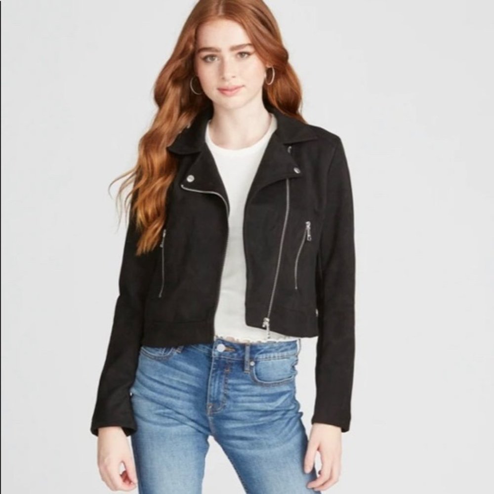 Saks Fifth Avenue Vigoss Faux-Suede Moto Jacket